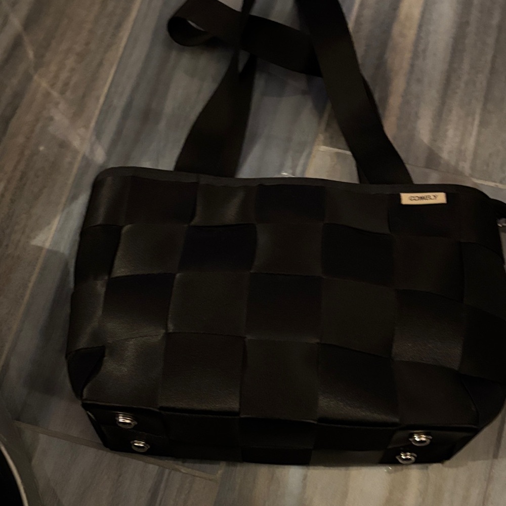 Comely Black Woven Shoulder Bag - NWOT